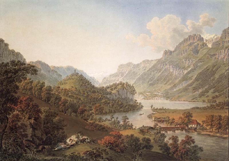 Gabriel Lory Pere Gone out of THE Aar of the Lake of Brienz